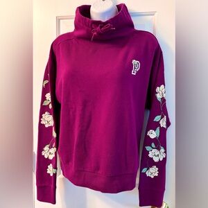 PINK Victoria's Secret Magenta Floral Hoodie